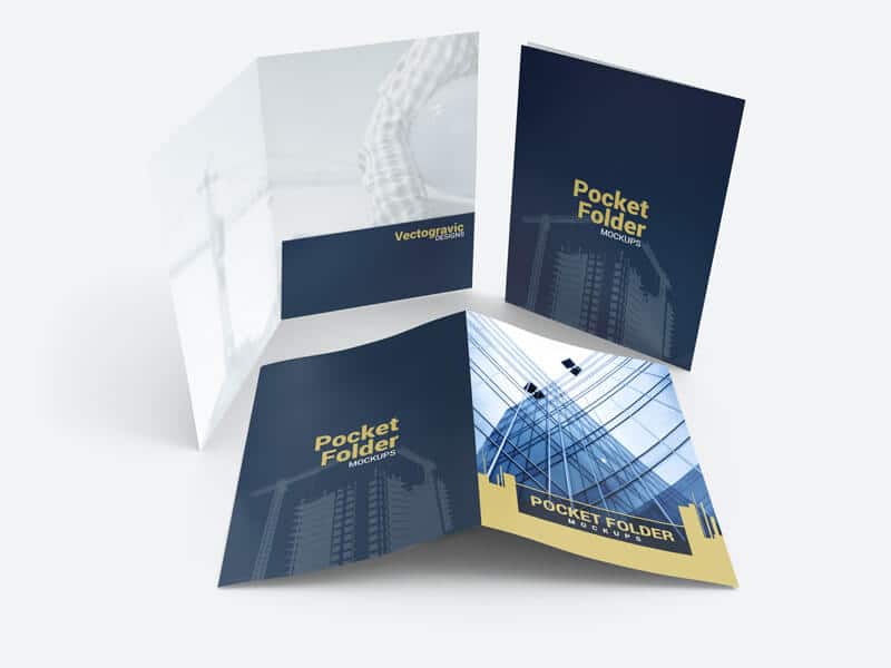 Free Standard Pocket Folder Mockups