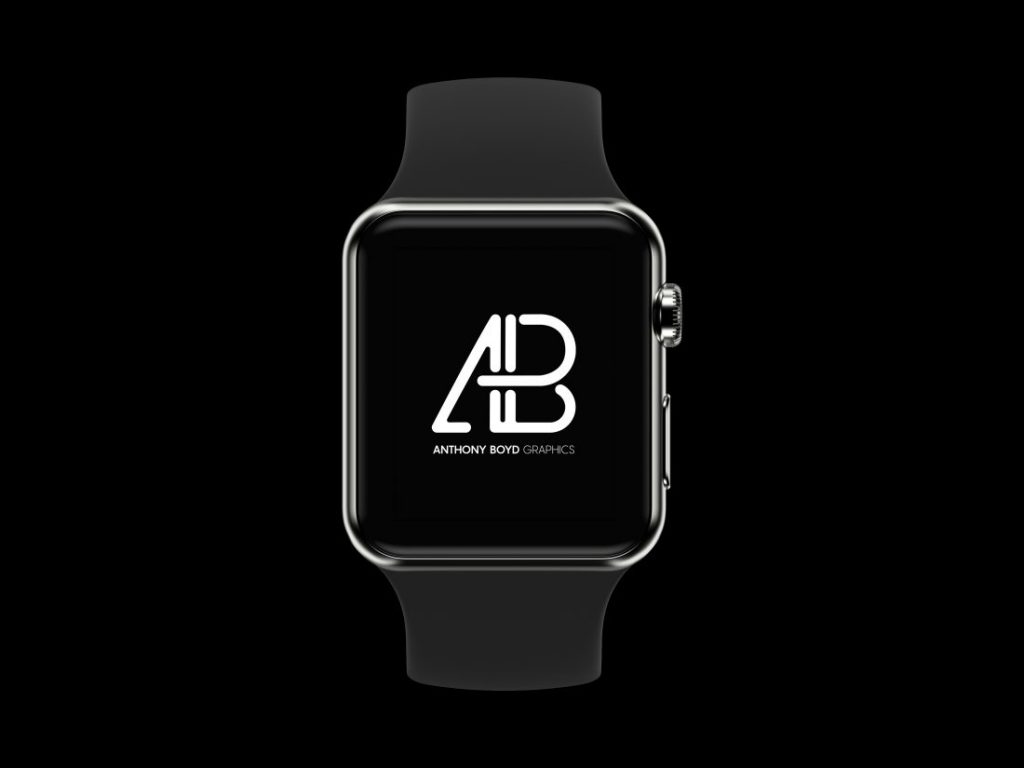 Free Realistic Apple Watch Series 2 Mockup Black Scene