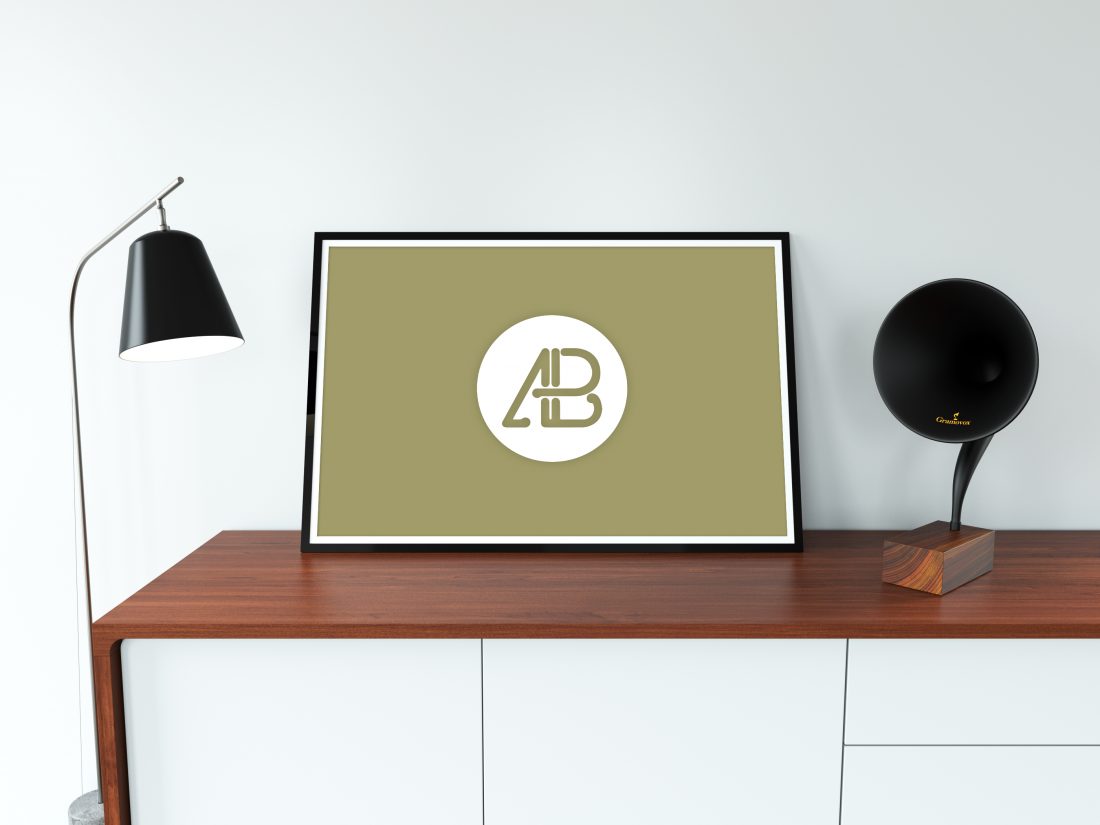 Free Realistic Wide Frame or Poster Mockup