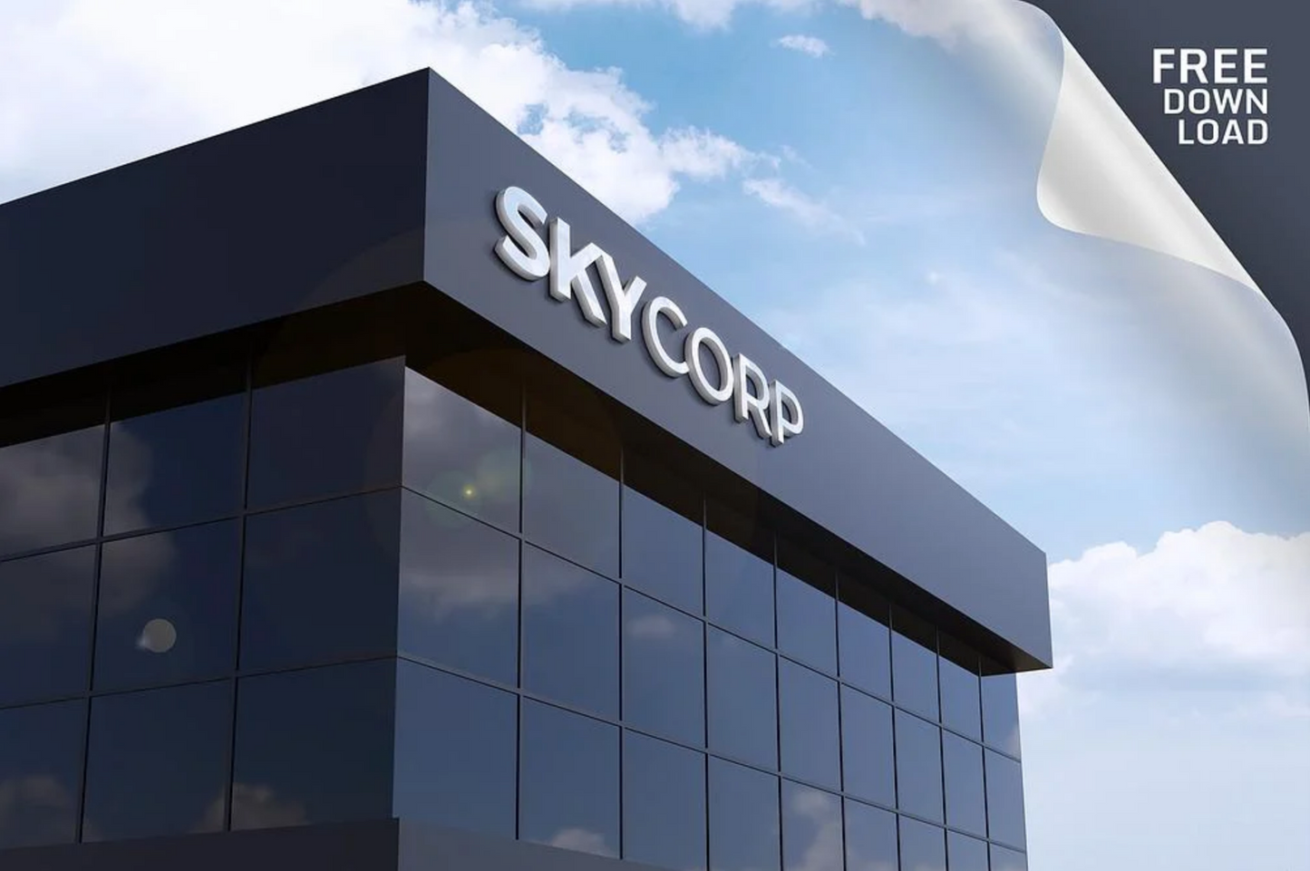 Free 3D Logo Sign Mockup PSD