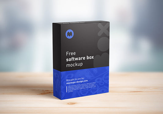 Free Software Packging Box Mockup Multiple Angles and Views