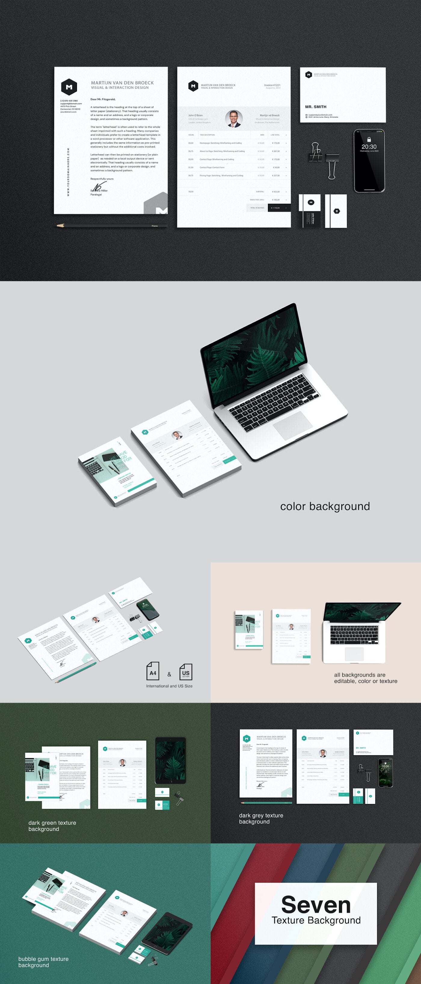Free Branding Stationery Mockup PSD Set