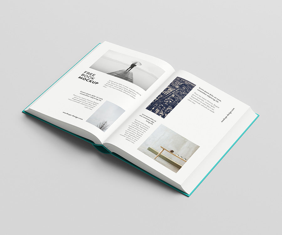 Free Thick and Clean Book PSD Mockup