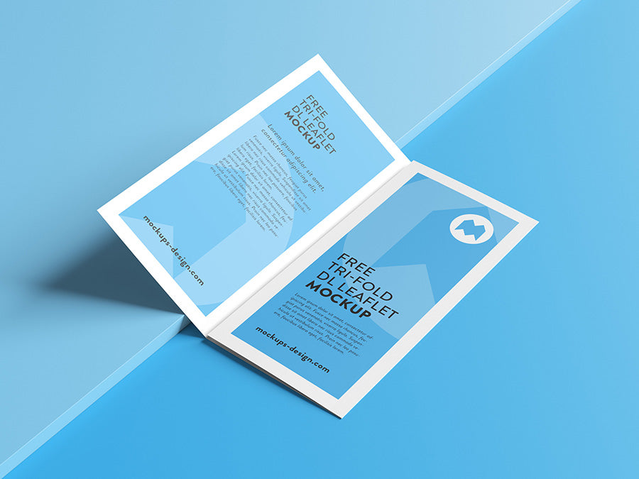 Free Professional Tri-Fold Leaflet Mockup