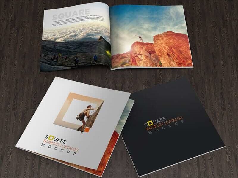 Free Set of Square Book Mockups