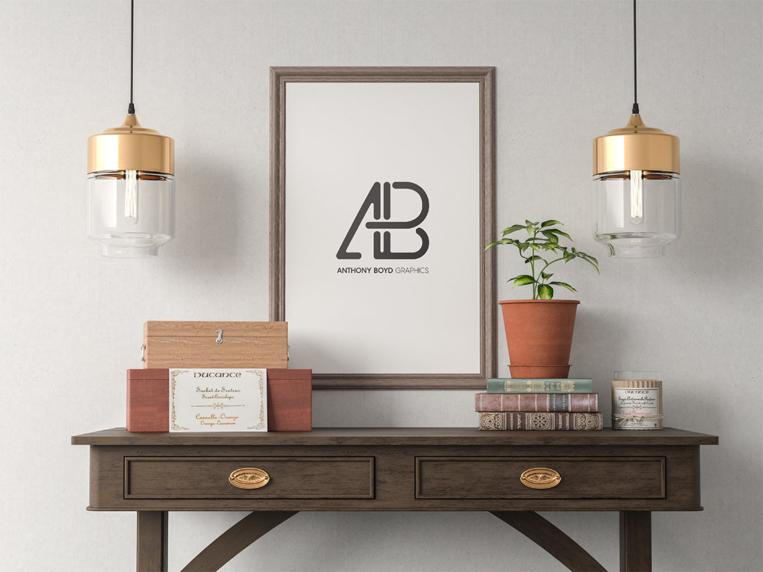 Free Vintage Poster Frame Mockup