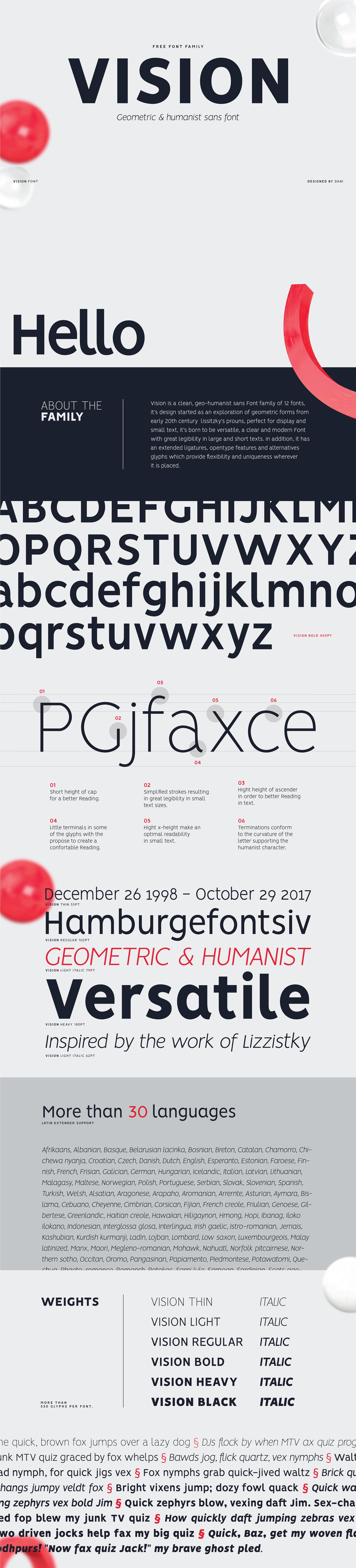 Free VISION - FONT FAMILY