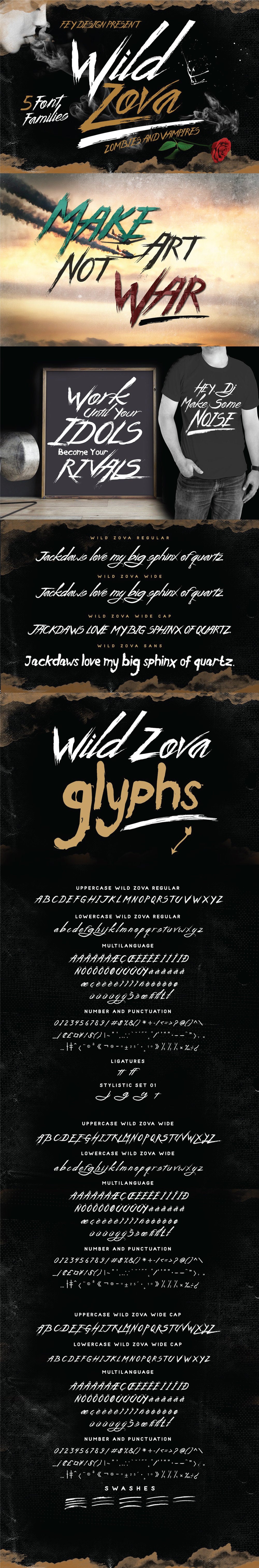 Free WILD ZOVA - BRUSH FONT