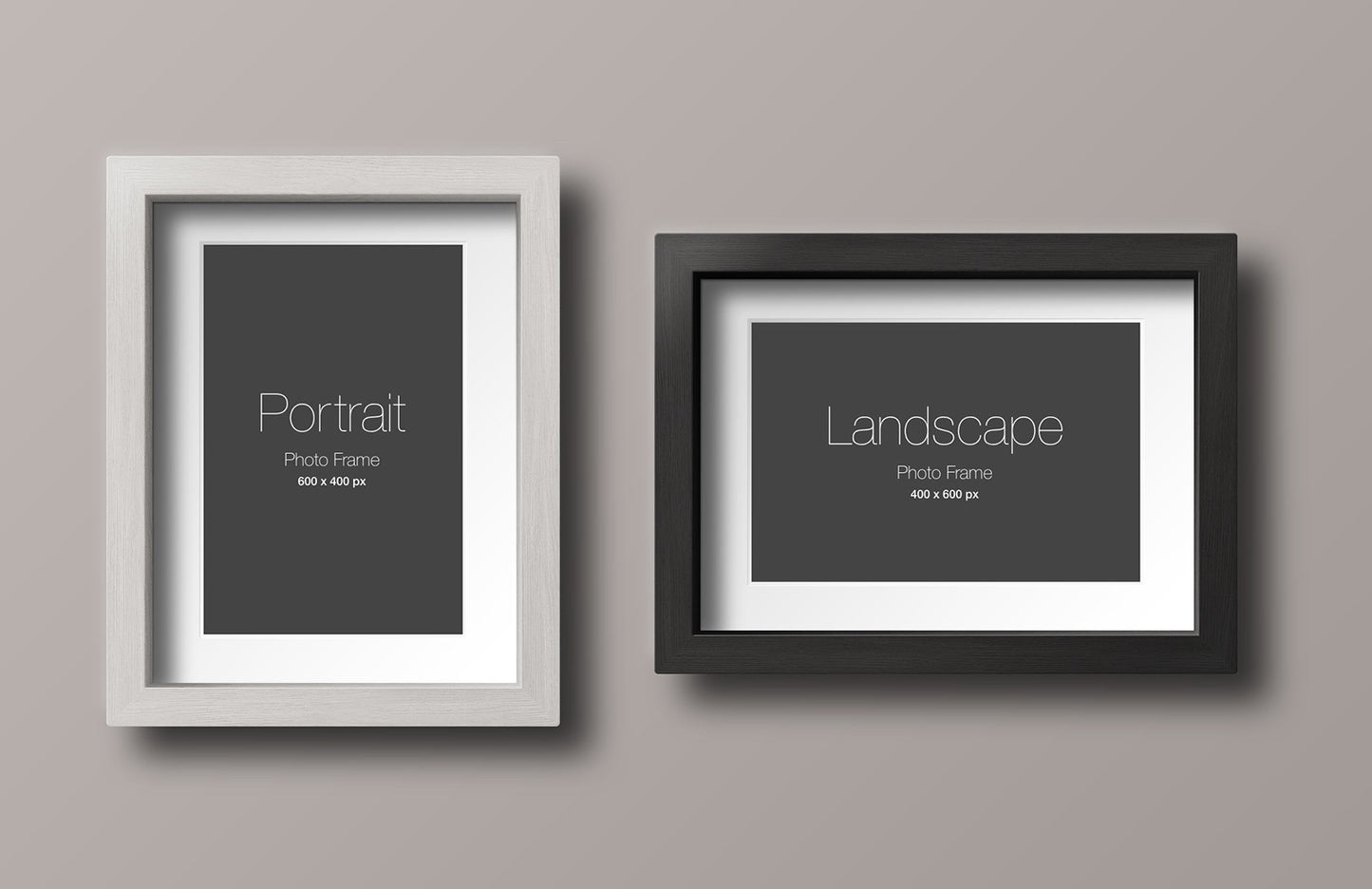 Free Wood Photo Frame Mockup