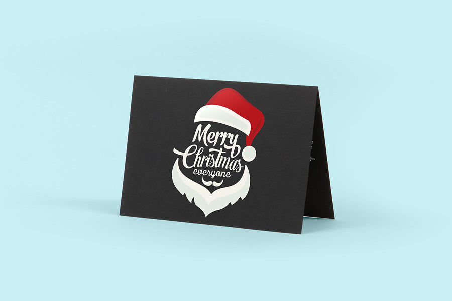 Free Black Standing Greeting Card Mockup