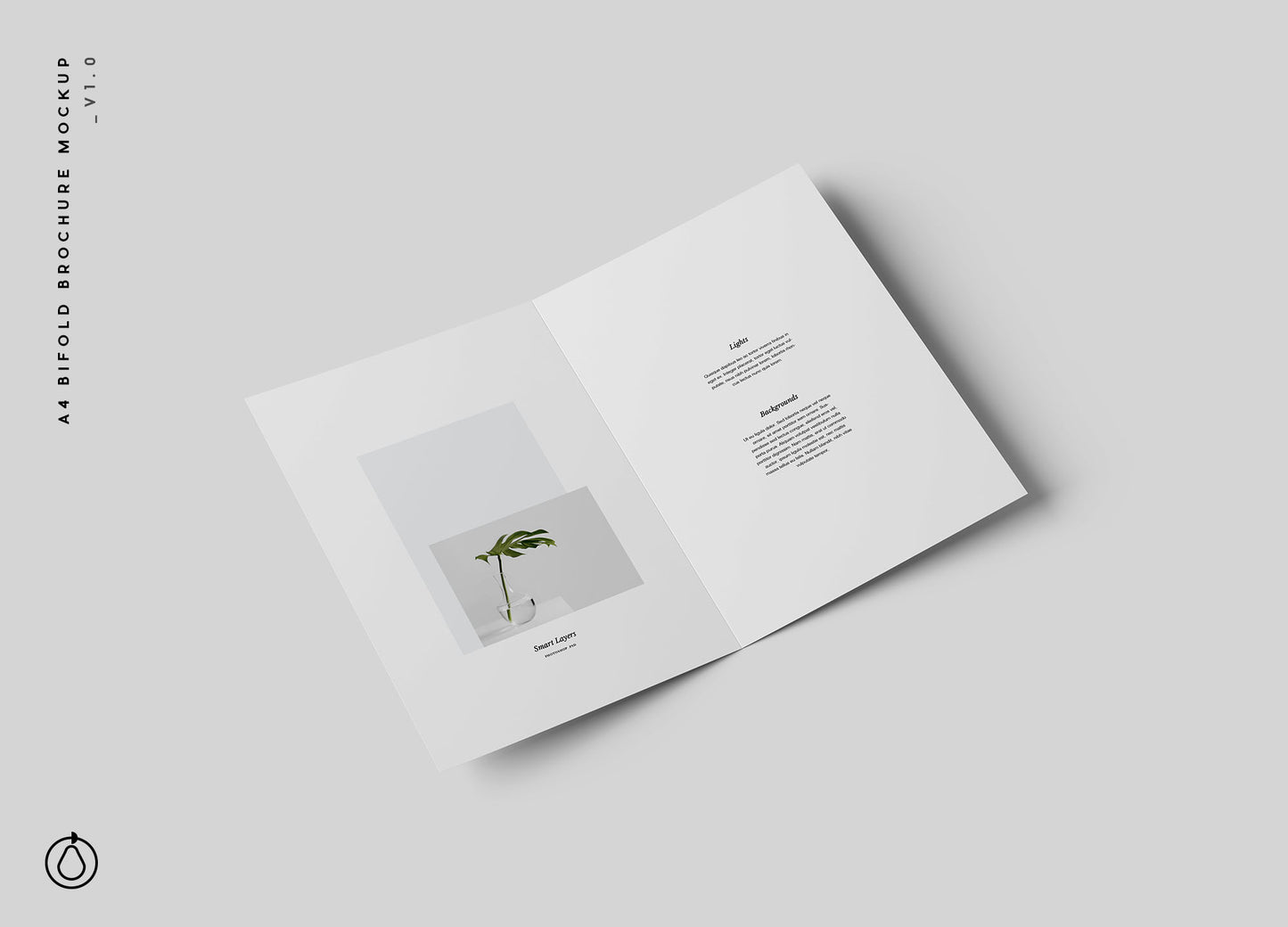 Free A4 Bifold Brochure Mockup