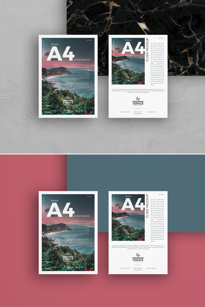 Free A4 Flyer Mockup For Branding