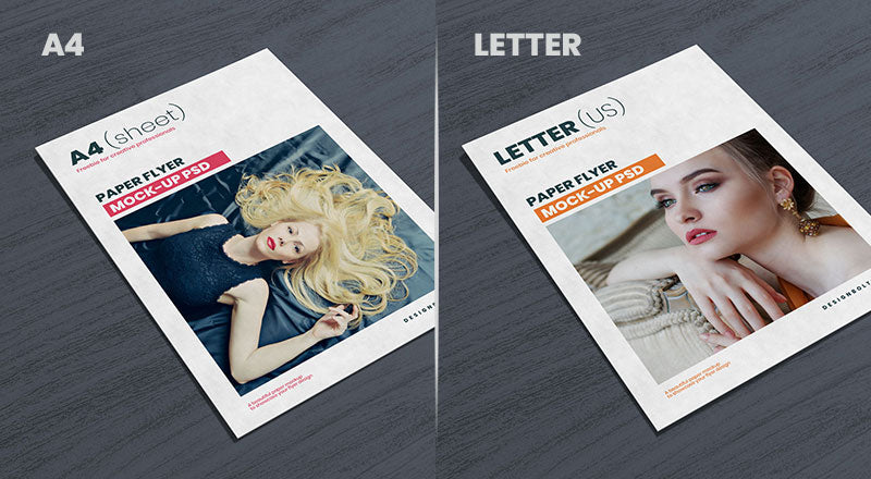Free A4 / Letter (Us) Flyer Mockup Psd