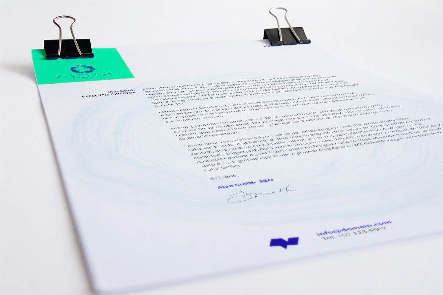 Free A4 Letterhead Mockup 01