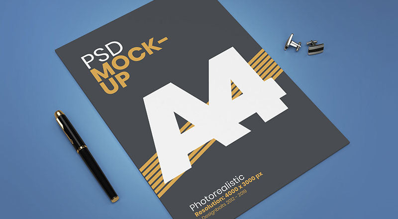 Free A4 Paper Flyer / Resume Mockup Psd