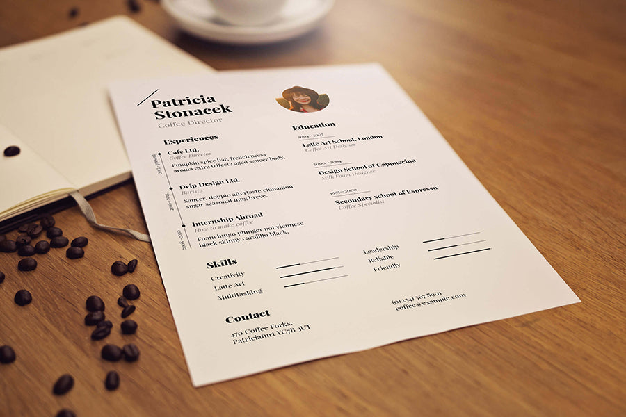 Free PSD Resume Paper Mockup
