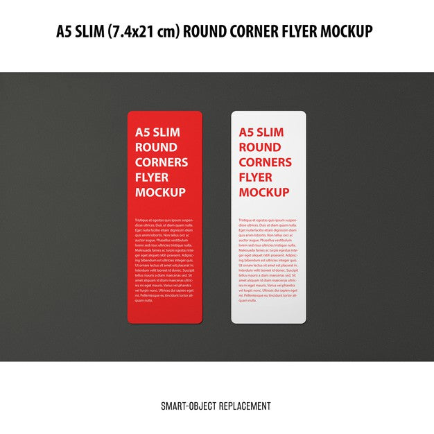 Free A5 Slim Flyer Mockup Psd