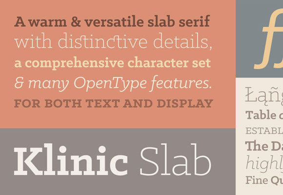 Free Klinic Slab Font