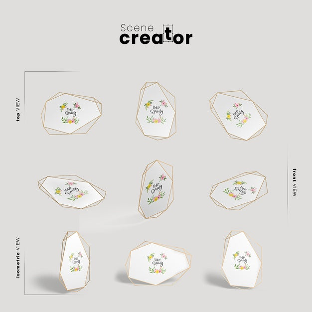 Free Abstract Frame View Of Spring Scene Creator Psd