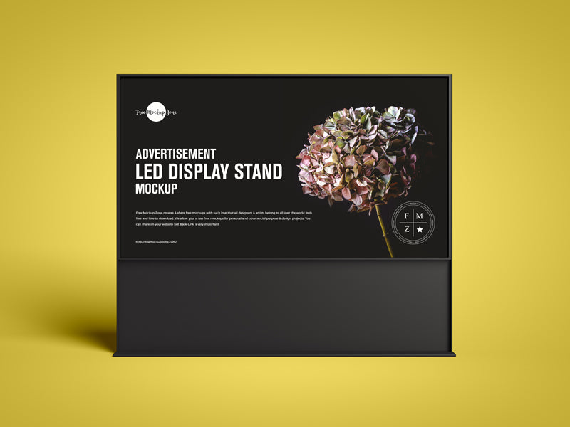 Free Advertisement Led Display Stand Mockup