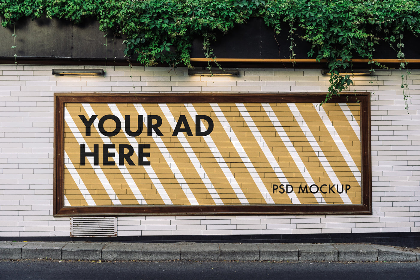 Free Advertising Billboard Mockup
