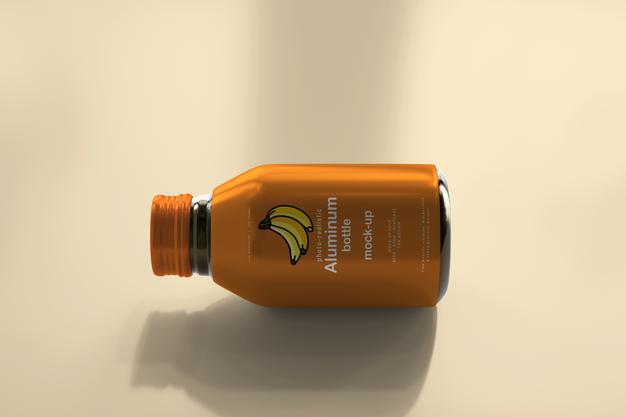 Free Aluminum Beverage Bottle Mockup Psd