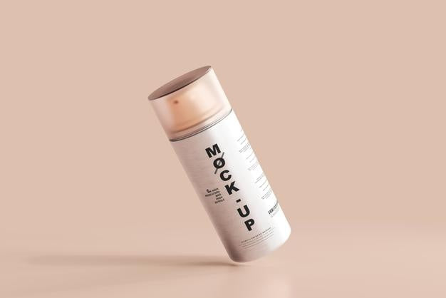 Free Aluminum Body Cosmetic Pump Bottle Mockup Psd