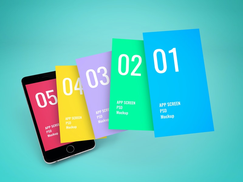Free App Screen Showcase Mockup Vol.6