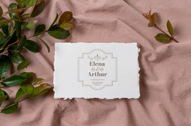 Free Arrangement Of Wedding Mock-Up Cards Psd