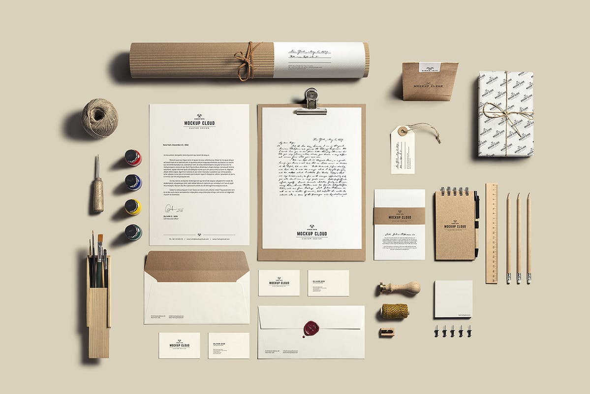 Free Art & Craft Branding Mockup