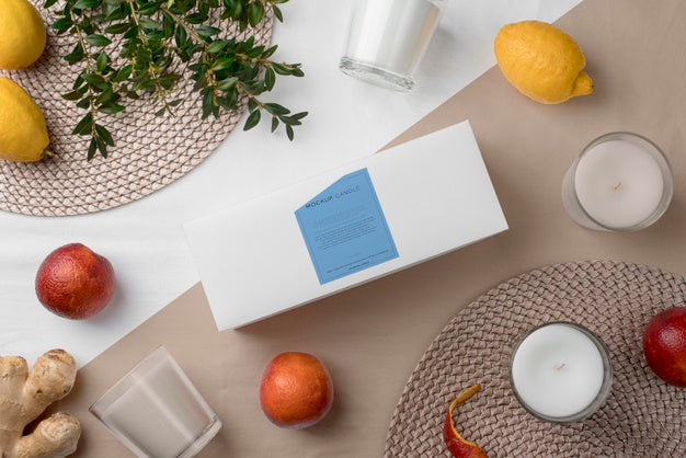Free Assortment Of Mock-Up Candle Packaging Psd