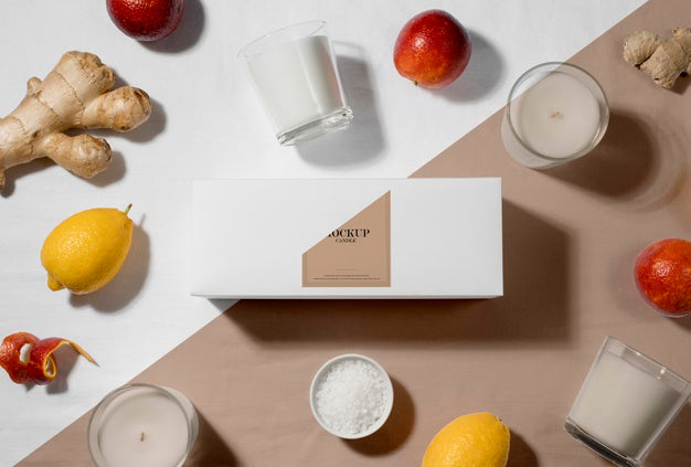 Free Assortment Of Mock-Up Candle Packaging Psd