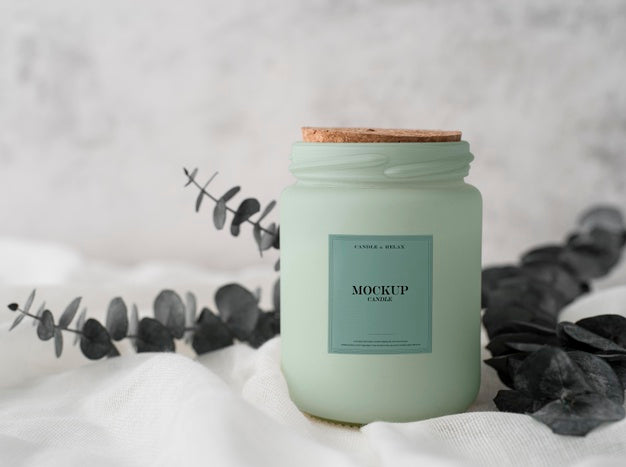 Free Assortment Of Mock-Up Candle Packaging Psd