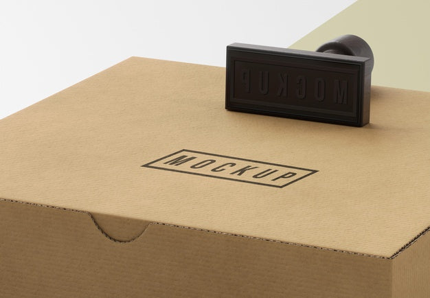 Free Assortment Of Stamp And Box Labeled Psd