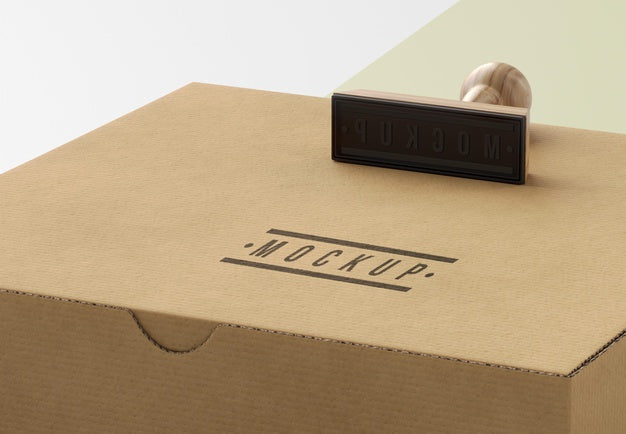 Free Assortment Of Stamp Labeled Box Psd