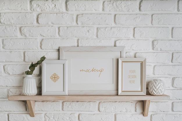 Free Assortment With Mock-Up Frame Indoors Psd