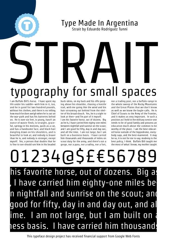 Free Strait Font
