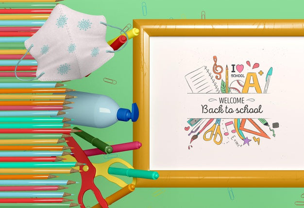 Free Back To School Concept Mock-Up Psd
