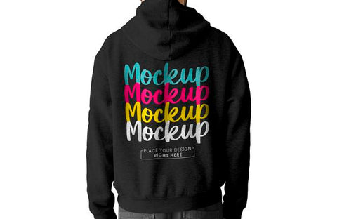 Free Back View Hoodie Mockup Psd