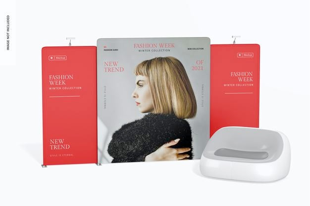 Free Backlit Display Mockup, Left View Psd