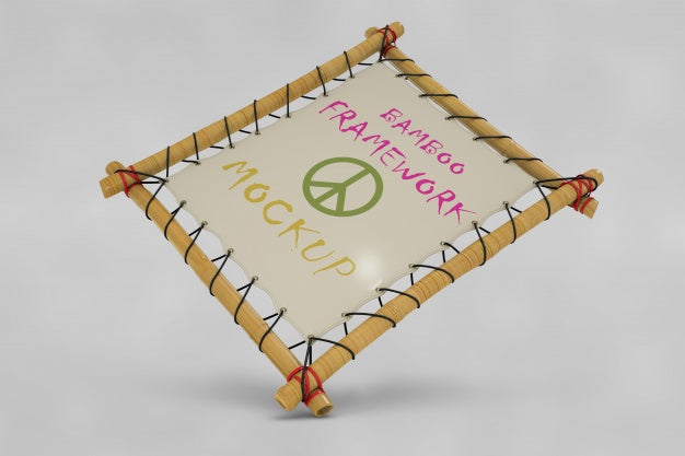 Free Bamboo Frame Mockup Psd