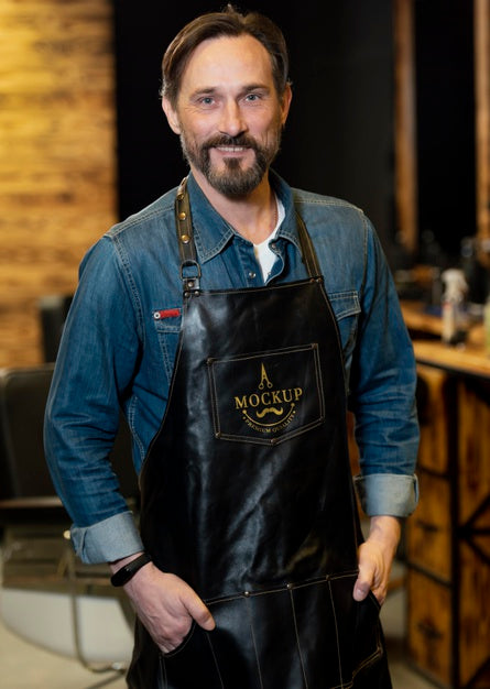 Free Barber Shop Mock-Up Composition Psd