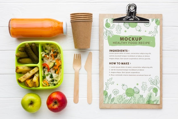 Free Batch Cooking With Notebook Mockup Psd