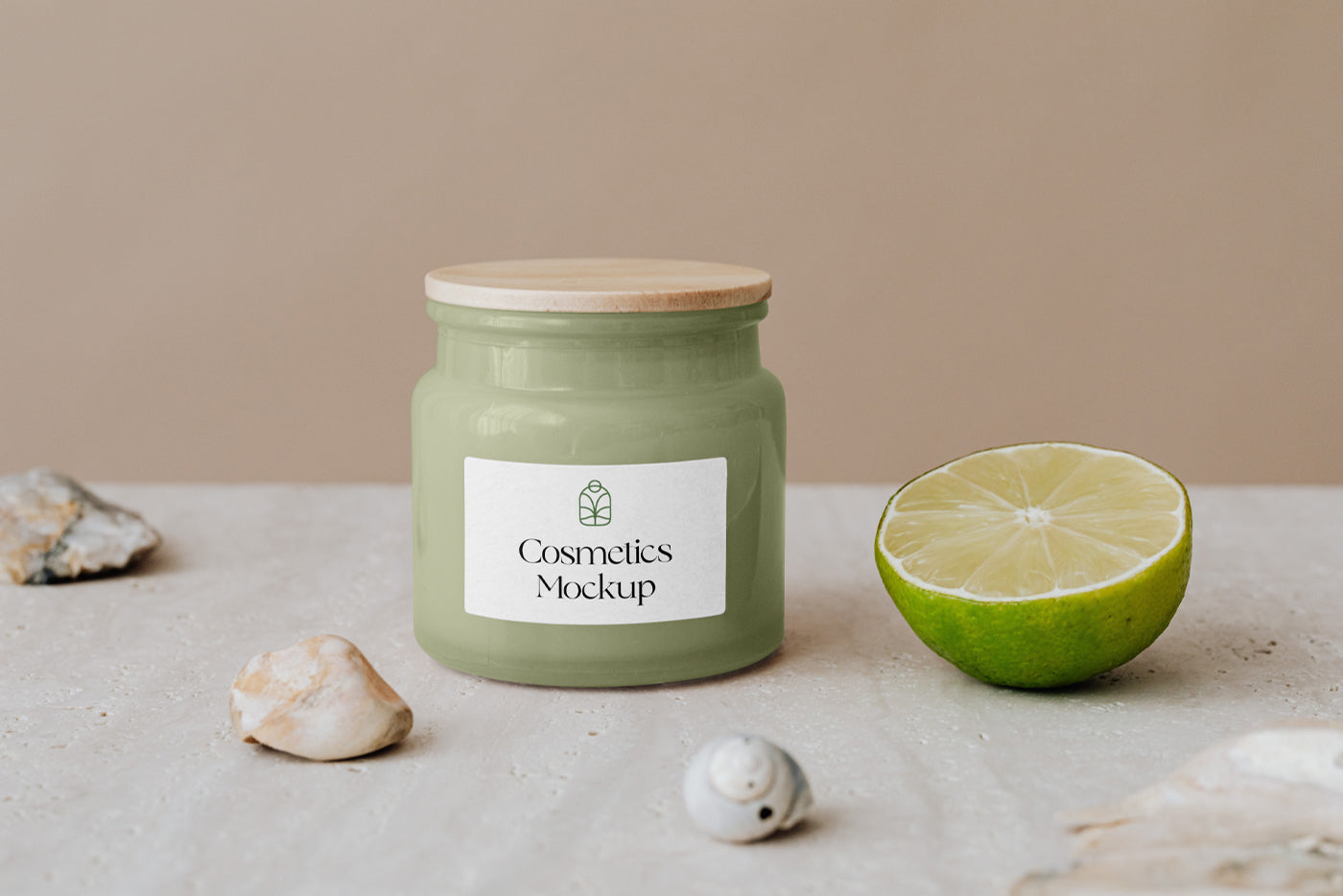 Free Bath Jar Psd Mockup