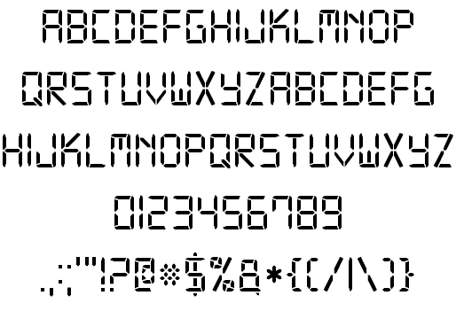 Free Digital-7 Font