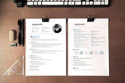 Free Resume Mockups on Desk