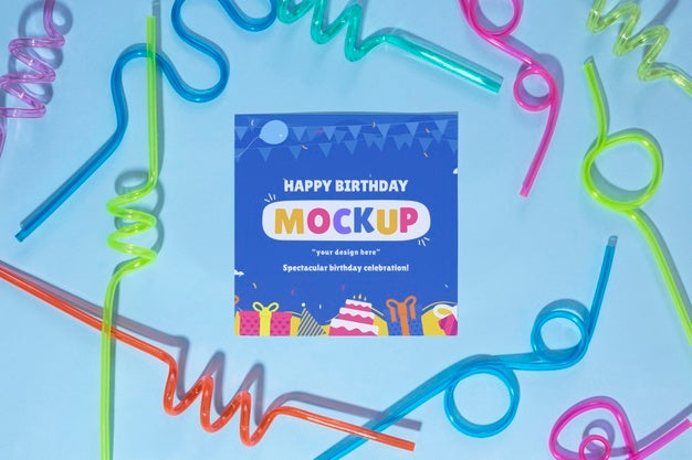 Free Beautiful Birthday Invitation Mockup Psd