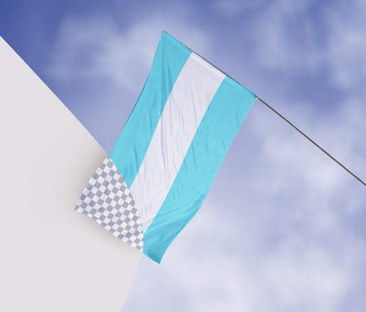 Free Beautiful Flag Concept Mock-Up Psd