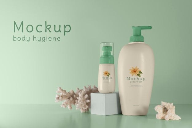 Free Beautiful Hygiene Product Packaging Mockup Psd