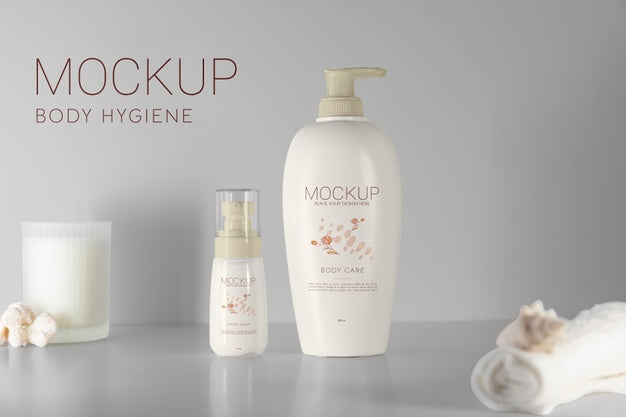 Free Beautiful Hygiene Product Packaging Mockup Psd